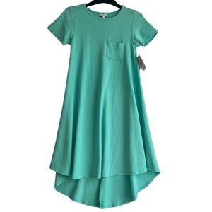 LulaRoe Women High Low Dress Size XS Mint Short Sleeve Dress